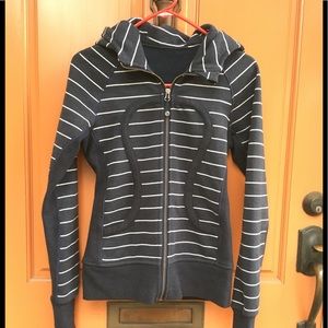 Lululemon scuba hoodie grey & white